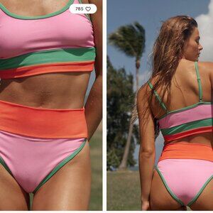 Beach Riot Emmy Bikini Bottoms & Eva Bikini Top (Set) (Size Small)